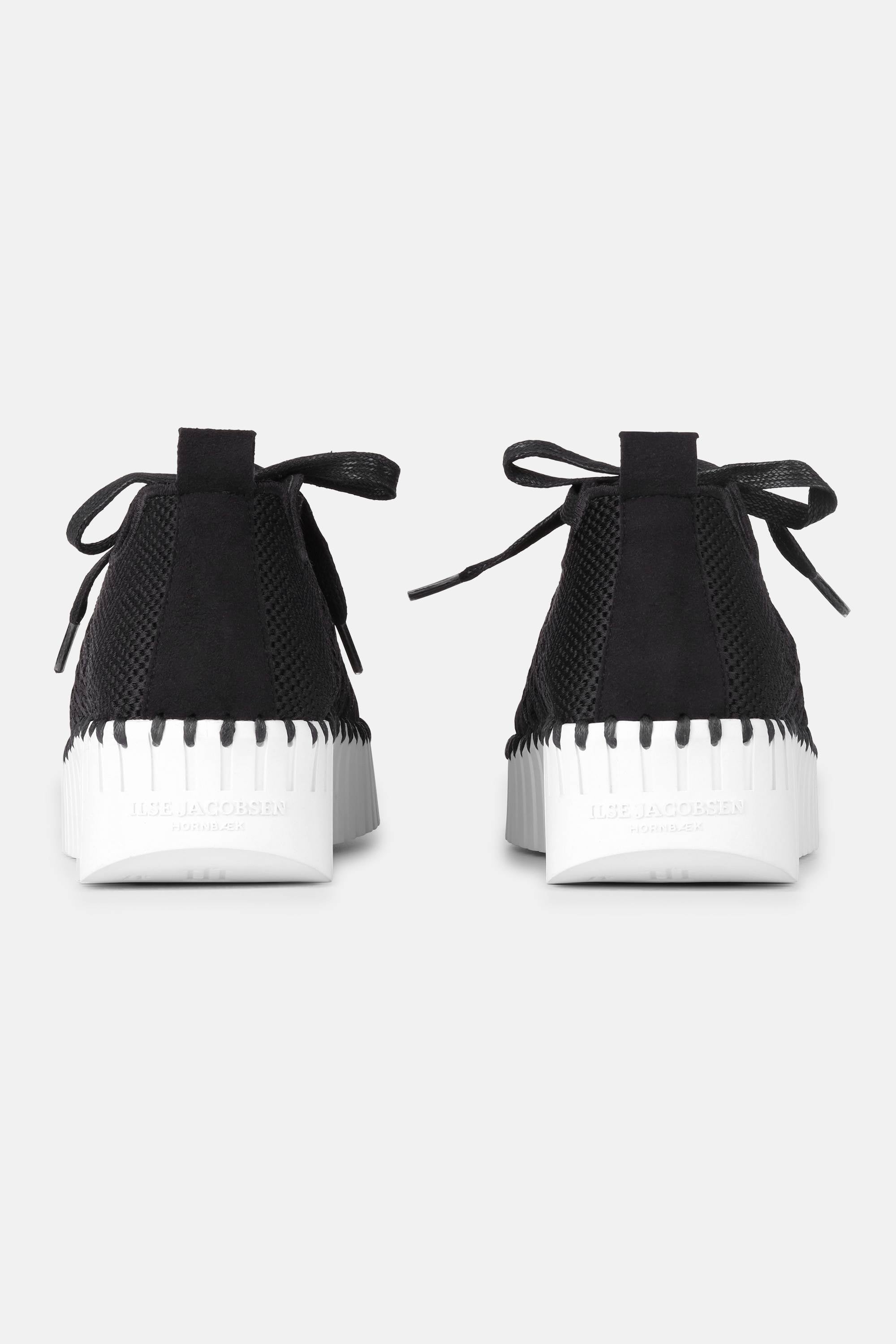 Tulip Flats With Laces - Black White